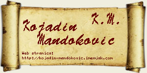 Kojadin Mandoković vizit kartica